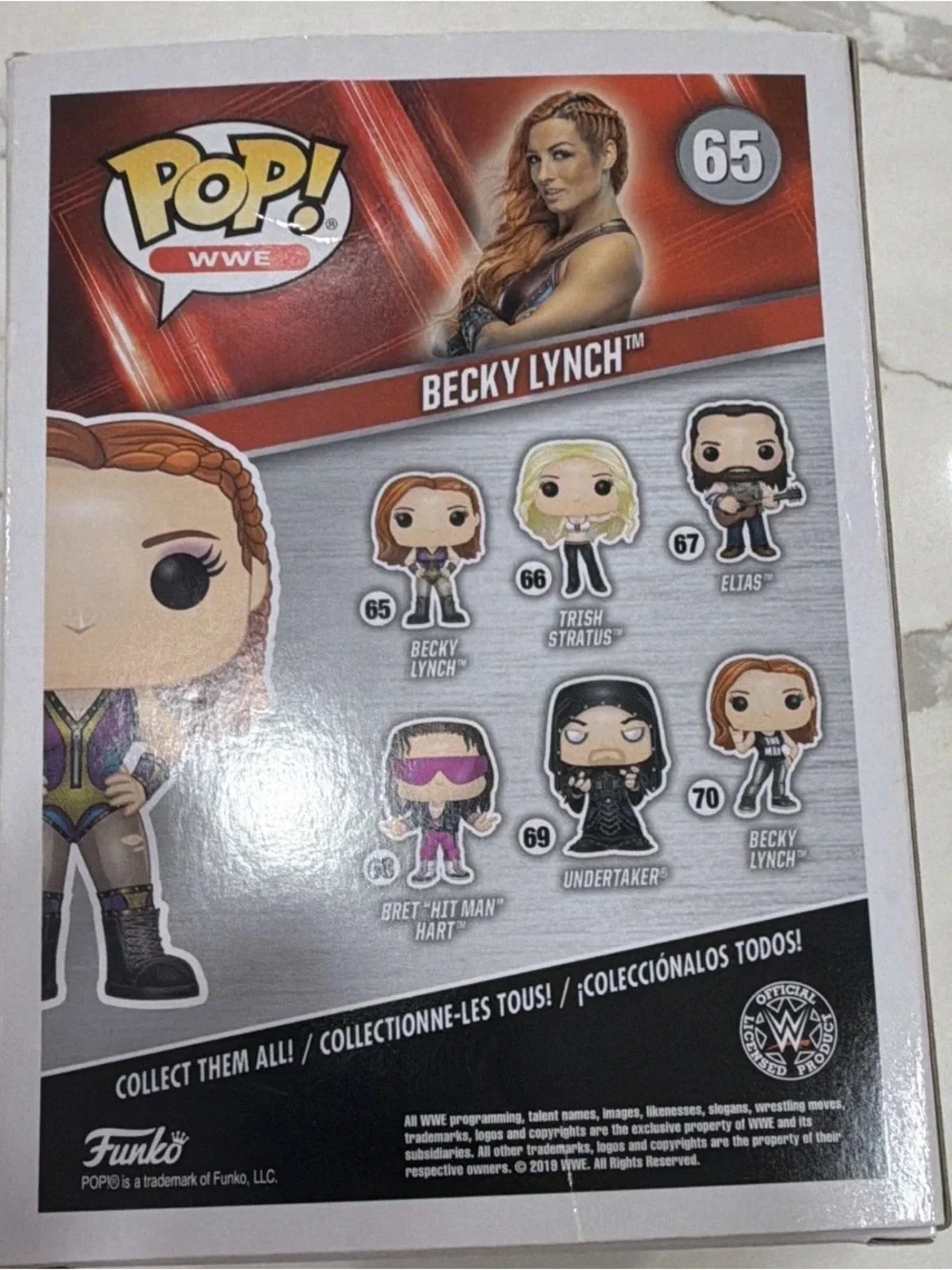Funko Pop! WWE Becky Lynch #65 Vinyl Figure Boxed 2019 Cert W19422691 - Picture 4 of 8